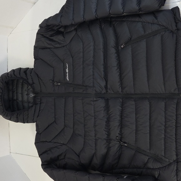 Eddie Bauer EB800 First Ascent Down Charcoal Hooded Puffer Jacket - Picture 1 of 16